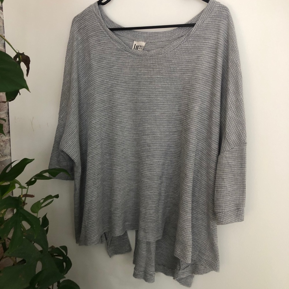 Free people oversized blouse with open back